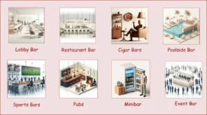 types of bar in hopitality