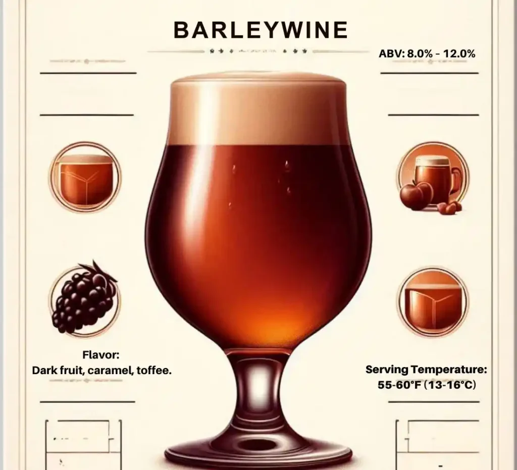 Barleywine style of ale beer