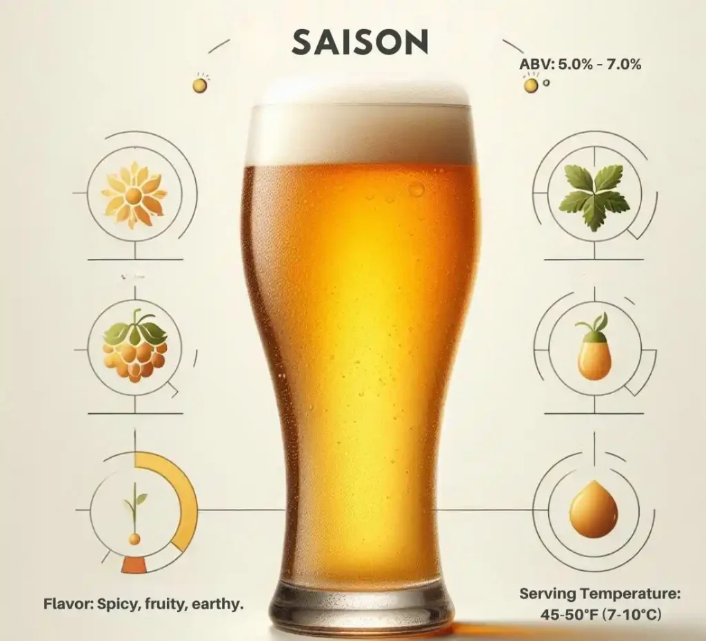 Saison style of ale beer