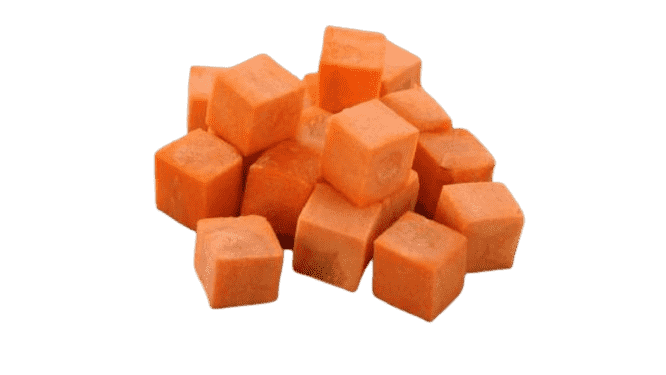 Parmentier or Medium dice cuts of carrot
