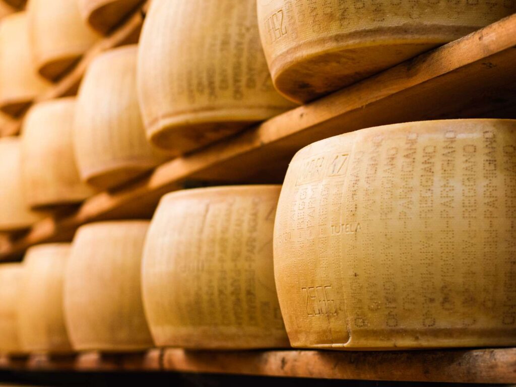 aging of parmesan cheese