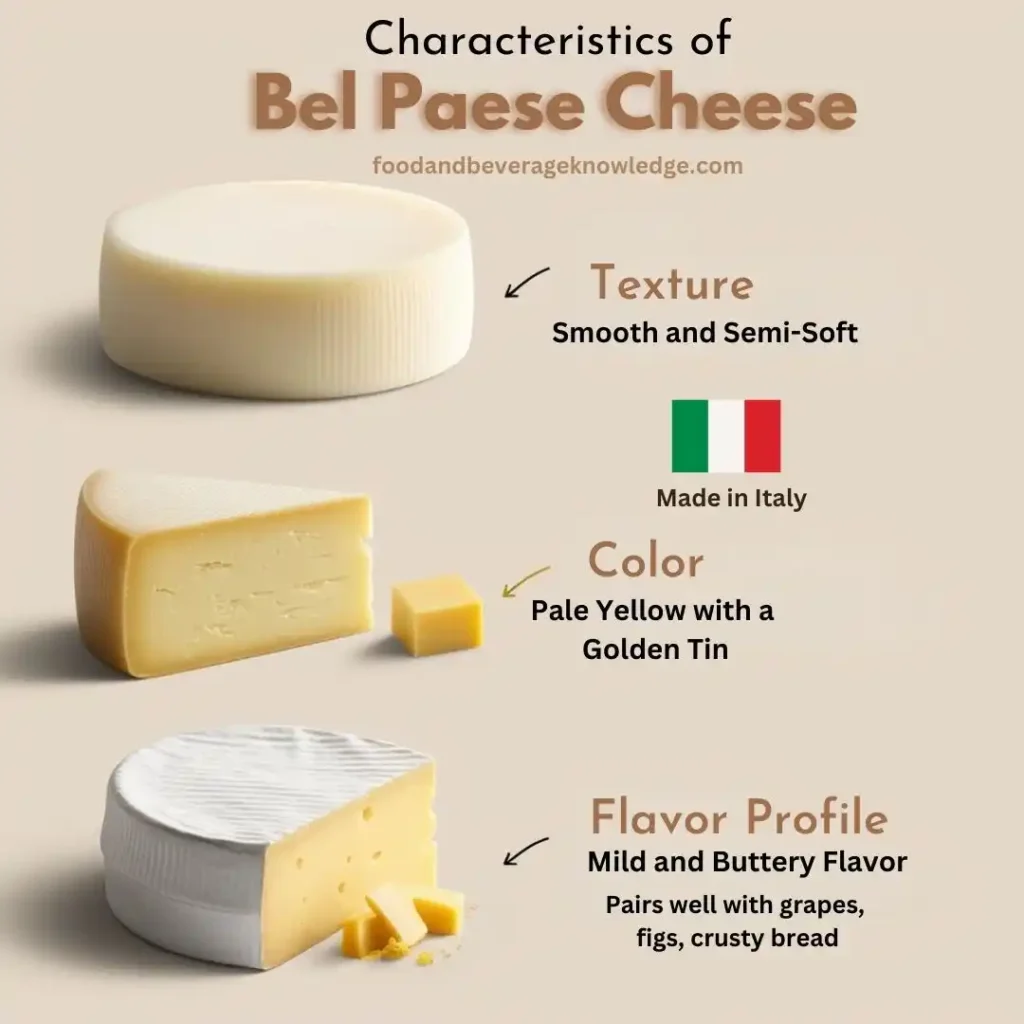 Characteristics of Bel paese cheese