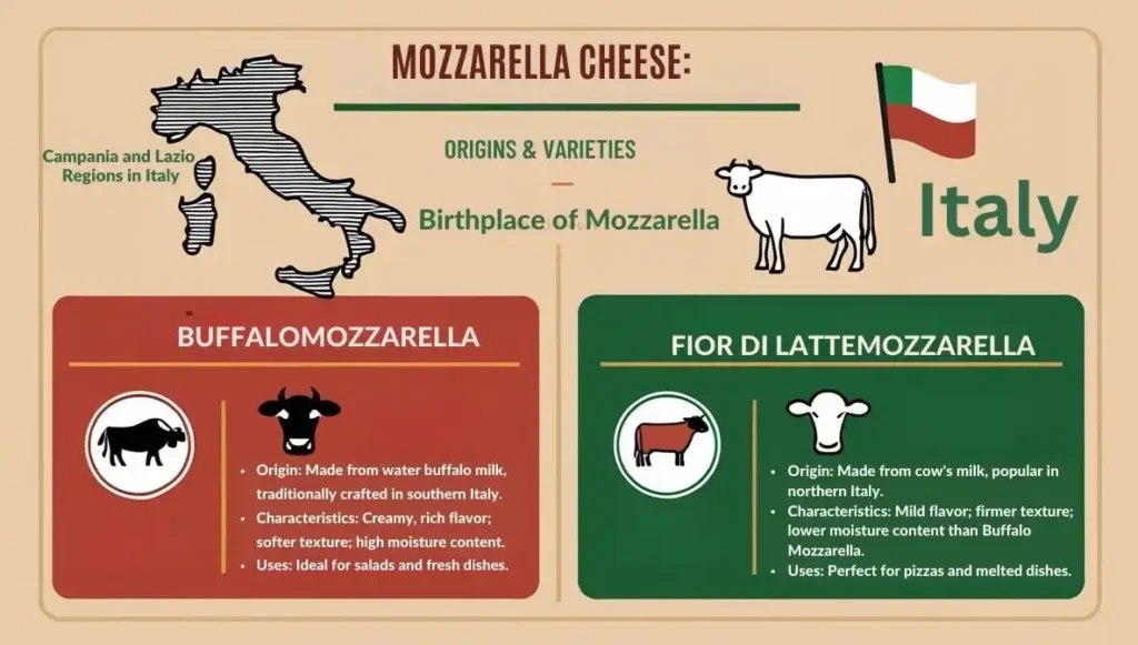 Origins of Mozzarella variety