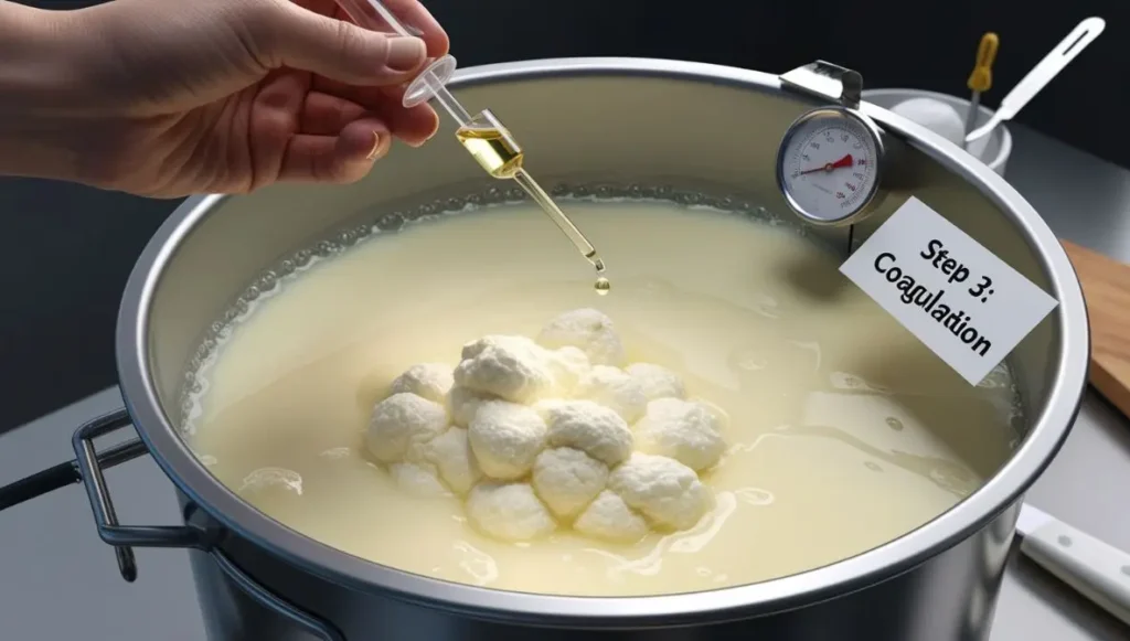 Coagulation-3 Steps of Cheesemaking