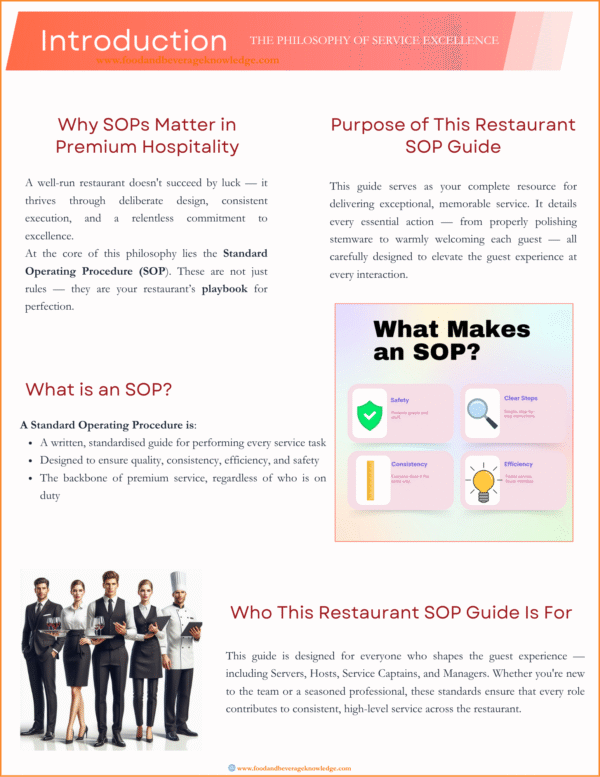 Restaurant Service SOP Manual (eBook) Just $2 - Image 4